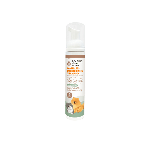 โฟมอาบน้ำแห้งสำหรับสุนัขและแมว BEARING สูตร NATURE WATERLESS MOISTURIZING ขนาด 100ML กลิ่น SPRINGVIBES